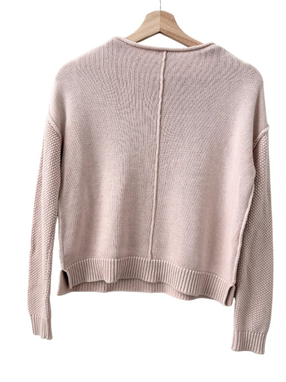 Rails Erin Sweater Women's XS Blush Pink Textured Knit Cotton Blend Pullover - Picture 3 of 8